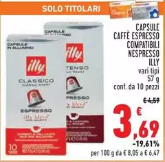 Illy - Capsule Caffè Espresso Compatibili Nespresso