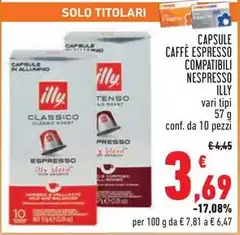 Illy - Capsule Caffè Espresso Compatibili Nespresso