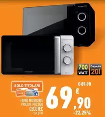 Cecotec - Forno Microonde Pro1310 Pro1330