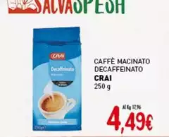 Crai - Caffè Macinato Decaffeinato