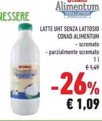 Conad - Latte UHT Senza Lattosio Alimentum