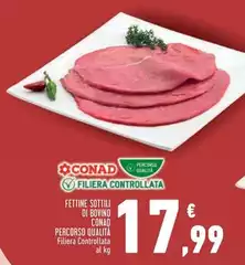 Conad - Fettine Sottili Di Bovino Percorso Qualita