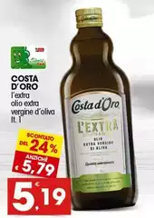 Costa d'Oro - L'extra Olio Extra Vergine D'oliva