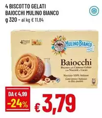 Mulino Bianco - 4 Biscotto Gelati Baiocchi