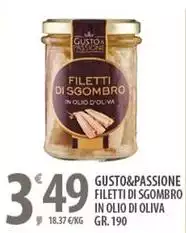 Gusto & passione - Filetti Di Sgombro In Olio Di Oliva