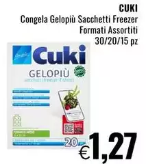 Cuki - Congela Gelopiù Sacchetti Freezer