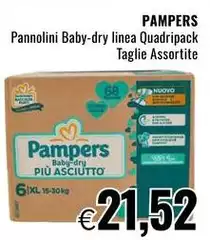 Pampers - Pannolini Baby-Dry Linea Quadripack