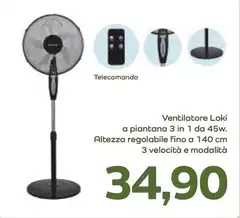 Ventilatore Loki A Piantana 3 In 1 
