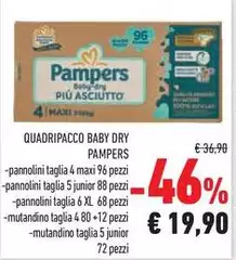 Pampers - Quadripacco Baby Dry