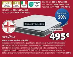 Dreamzone - Materasso A Molle ESPLA GS85