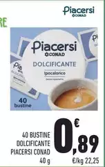 Conad - 40 Bustine Dolcificante Piacersi