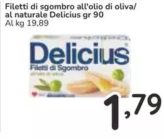 Delicius - Filetti Di Sgombro All'olio Di Oliva/ Al Naturale