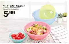 Set Di 4 Ciotole Da Cucina