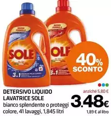 Sole - Detersivo Liquido Lavatrice