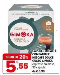 Gimoka - Capsule Di Caffè Compatibile Nescafé Dolce Gusto