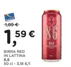 86 original - Birra Red In Lattina
