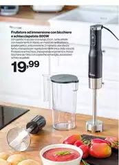 Frullatore Ad Immersione Con Bicchiere E Schacciapolta