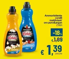 Valido - Ammorbidente Coralli Maldiviani/Oro Puro&argan