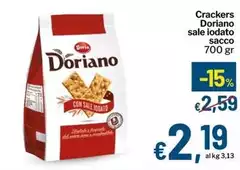 Crackers Doriano Sale Iodato Sacco