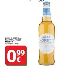 Moretti - Birra In Bottiglia Filtrata A Freddo