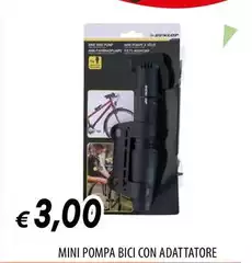 Dunlop - Mini Pompa Bici Con Adattatore