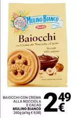 Mulino Bianco - Baiocchi Con Crema Alla Nocciola E Cacao