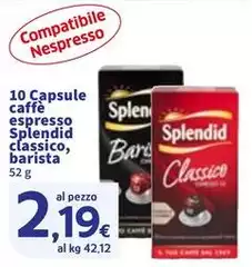 Nespresso - 10 Capsule Caffè Espresso Classico, Barista