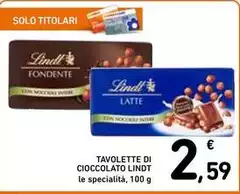 Lindt - Tavolette Di Cioccolato
