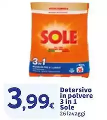 Sole - Detersivo In Polvere 3 In 1
