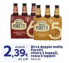 Angelo poretti - Birra Doppio Malto Chiara 5 Luppoli, Rossa 6 Luppoli