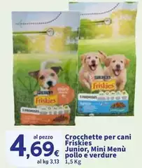 Friskies - Crocchette Per Cani Junior, Mini Menu Pollo E Verdure