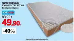 Topper Memory 100% Viscoelastico