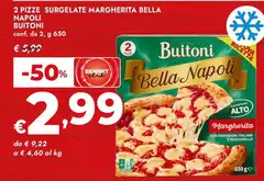 Buitoni - 2 Pizze Surgelate Margherita Bella Napoli
