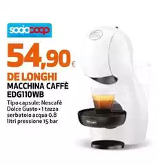 De Longhi -  Macchina Caffè EDG110WB