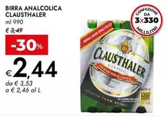 Clausthaler - Birra Analcolica