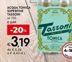 Tassoni - Acqua Tonica Superfine