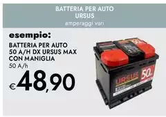 Ursus - Batteria Per Auto 50 A/h Dx  Max Con Maniglia