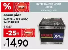 Bennet - Batteria Per Moto X4 Bs Ursus