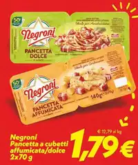 Negroni - Pancetta A Cubetti Affumicata/ Dolce