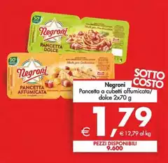 Negroni - Pancetta A Cubetti Affumicata/ Dolce