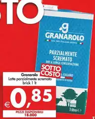 Granarolo - Latte Parzialmente Scremato Brick
