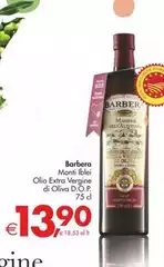 Barbera - Olio Extra Vergine Di Oliva D.O.P.