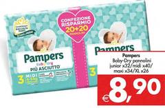 Pampers - Baby Dry Pannolini Junior X3/Mid X40