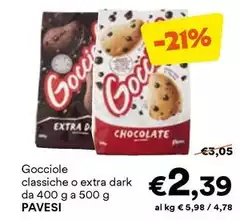 Pavesi - Gocciole Classiche O Extra Dark