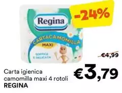 Regina - Carta Igienica Camomilla Maxi 4 Rotoli