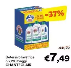 Chanteclair - Detersivo Lavatrice 3 X 28 Lavaggi