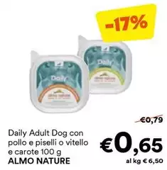 Almo Nature - Daily Adult Dog Con Pollo E Piselli O Vitello E Carote