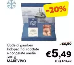 Marevivo - Code Di Gamberi Indopacifici Scottate E Congelate Medie