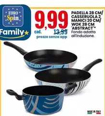 Padella/Casseruola 2 Manici 20 Cm/Wok 28 Cm Abstract
