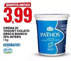 Land - Crema Di Yogurt Colato Greco Bianco 10% Intero